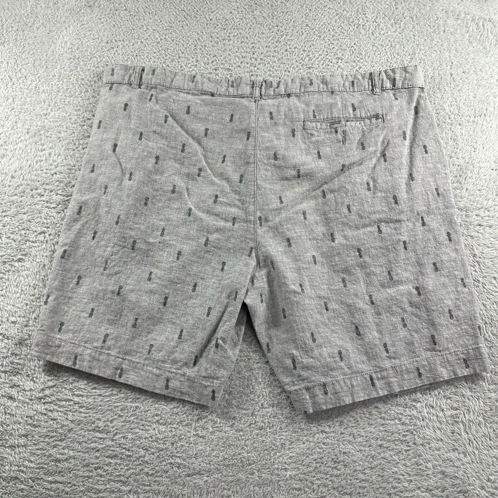 Tenth Ocean Linen Shorts Mens 40 Gray Pattern‎  7
